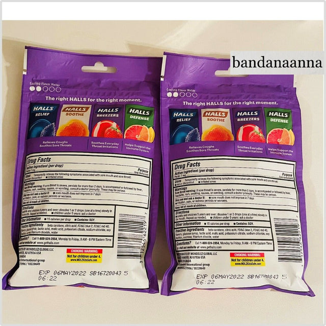 Halls Breezers Drops Cool Creamy Strawberry 25 Ea (Pack of 2)