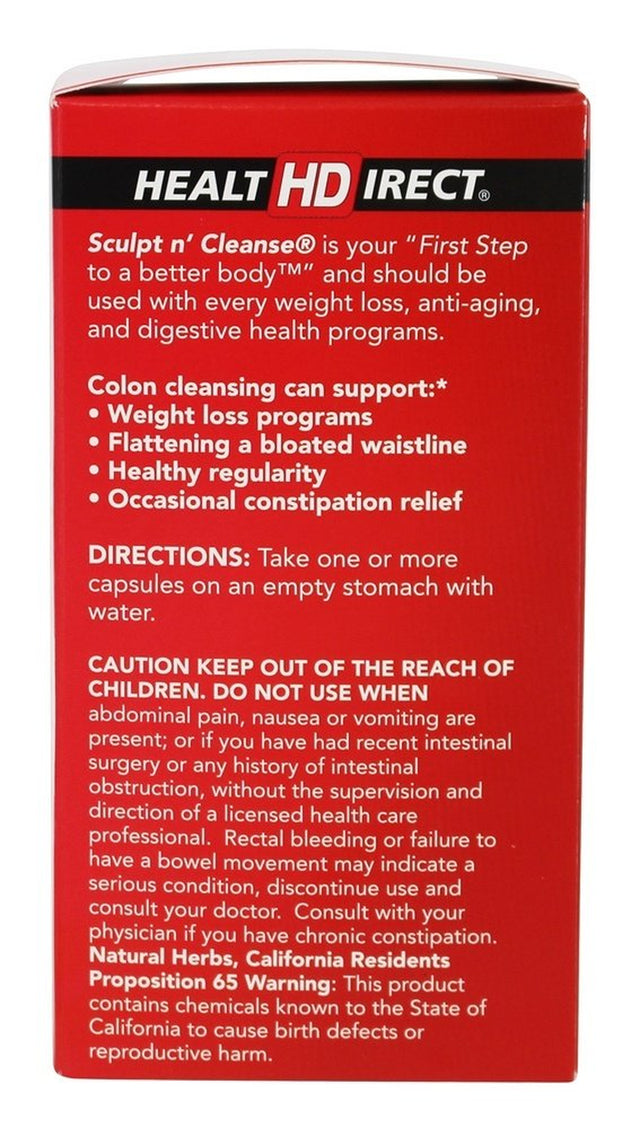 Health Direct - Sculpt N' Cleanse Colon Cleansing Formula 450 Mg. - 50 Capsules