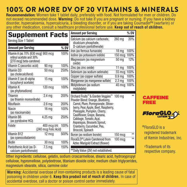 Alive! Women'S Energy Complete Daily Multivitamin Tablets, 50 Count