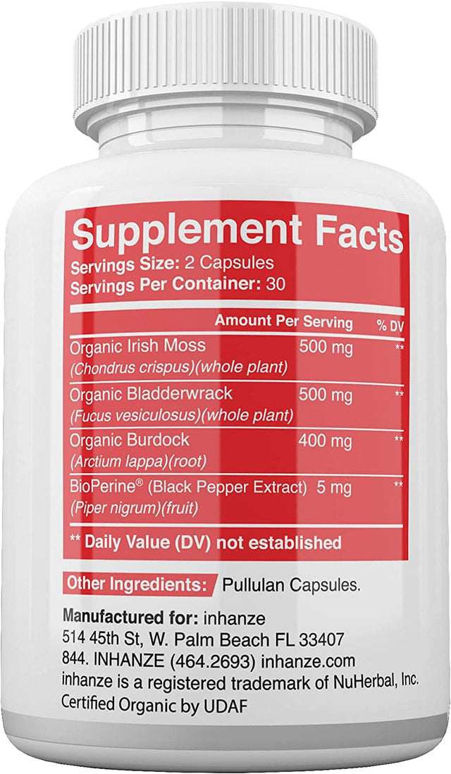 2 Pack Sea Moss & Cleanse, Organic Irish Moss, Burdock, Bladderwrack, Cleanser Detoxifier, Essential Minerals.
