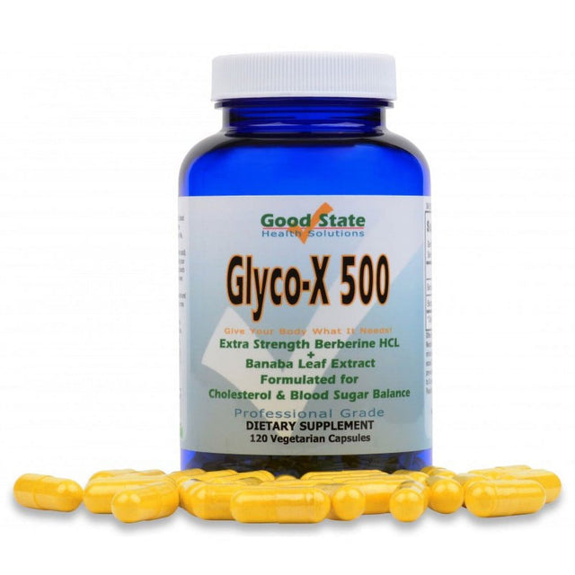 Good State - Glyco-X 500 with Berberine HCL (500 Mg) (120 Veggie Capsules)
