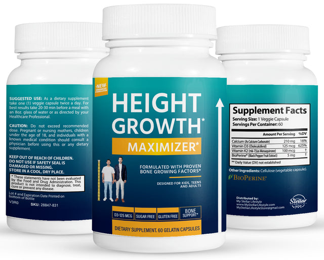 Height Growth Maximizer - Bone & Joint Health- 60 Capsules