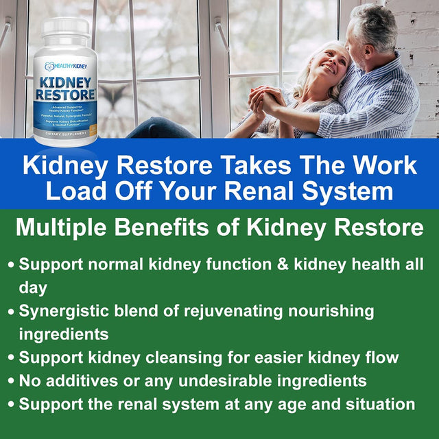 Kidney Restore & Kidney Shield 2-Pack Bundle for Kidney Cleanse, Support Kidney Function, Renal Health and More