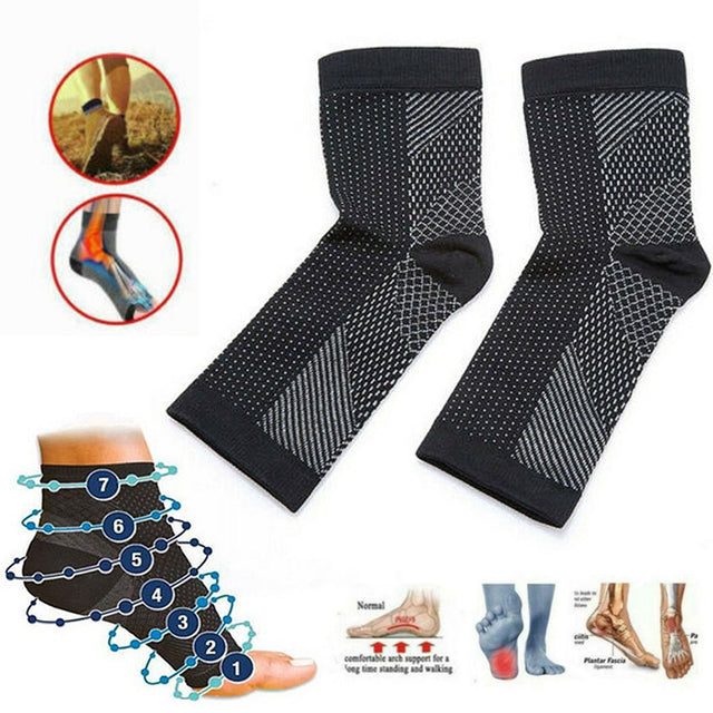 Ankle Compression Sleeve Open Toe Сompression Socks for Swelling, Plantar Fasciitis, Sprain, Neuropathy for Women and Men