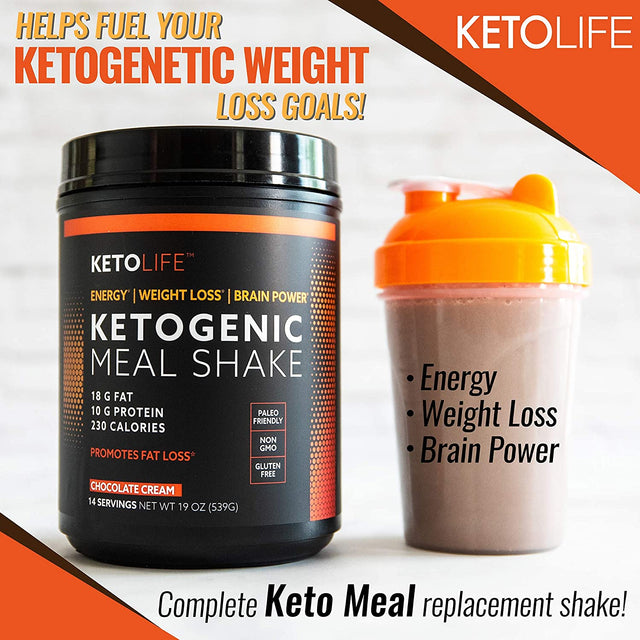 Ketogenic Meal Shake, Ketogenic Meal Shake, Supports Energy Levels, Promotes Weight Loss, 14 Servings, Keto and Paleo Friendly, Chocolate Flavor 1.18 Pound