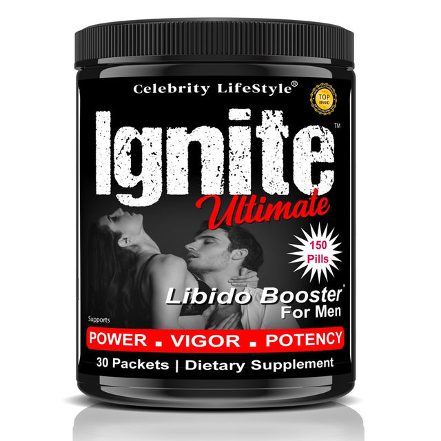 Ignite Ultimate Testosterone Booster for Men, 3X Strength, Male Enhancing Supplement, Drive, Strength 150 Capsules
