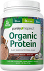 Purely Inspired Organic Protein Shake Powder, 100% Plant Based with Pea & Brown Rice Protein (Non-Gmo, Gluten Free, Vegan Friendly), Decadent Chocolate, 1.35 Lbs