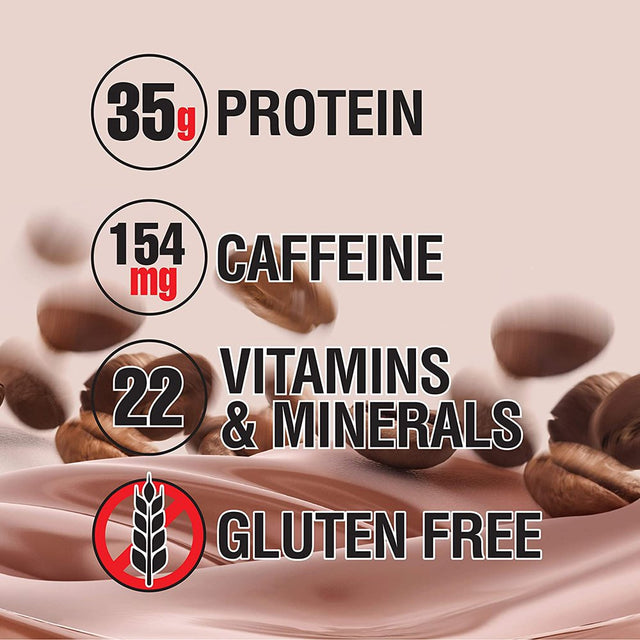 Labrada Lean Body Hi-Energy Meal Replacement Shake, Power Latte, 35G Protein, 2.47Lb