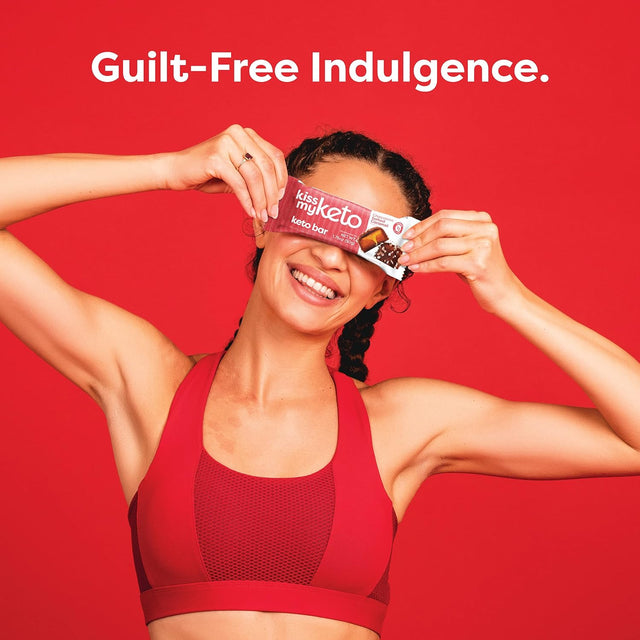 Kiss My Keto Salted Caramel Protein Bars – 1G Sugar, 9G Protein Keto Chocolate Bars – Low Carb Chocolate Bars – 12 Individually Wrapped Bars, Gluten Free Chocolate MCT Bars – Low Carb Candy Bars