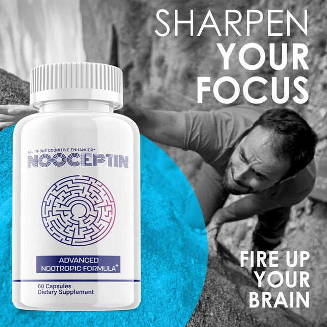 (5 Pack) Nooceptin - Nootropic Memory Booster Dietary Supplement for Focus, Memory, Clarity, & Energy - Advanced Cognitive Formula for Maximum Strength - 300 Capsules