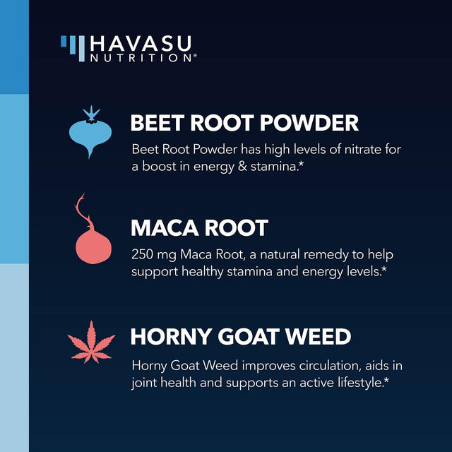 HAVASU NUTRITION L Arginine and Horny Goat Weed Bundle for Powerful Male Enhancing Supplement for Performance & Endurance Due to Increased Vascular Support
