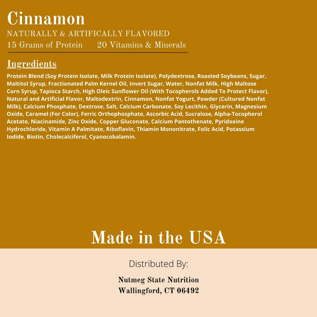 Nutmeg State Nutrition - Protein Bars (Cinnamon, 1 Pack)