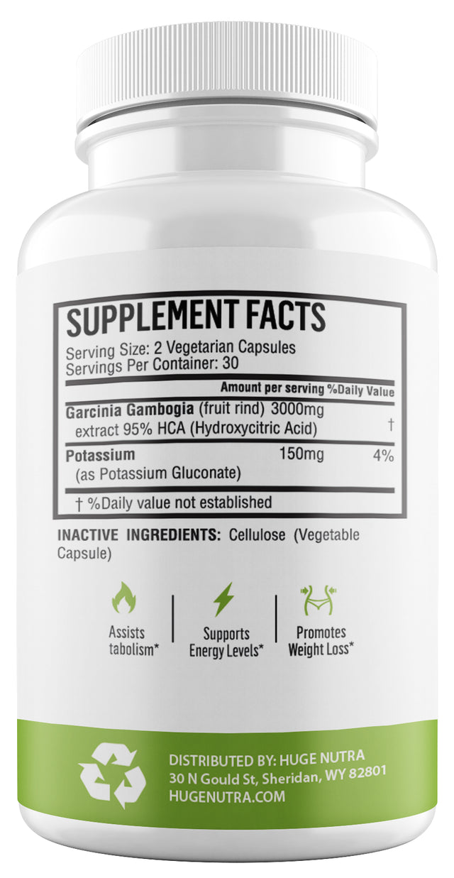 Garcinia Cambogia Extract - 95% HCA 3000Mg Capsules - Weight Loss Supplement - Burn Fat & Boost Metabolism, Highest Potency Diet Pills for Men & Women