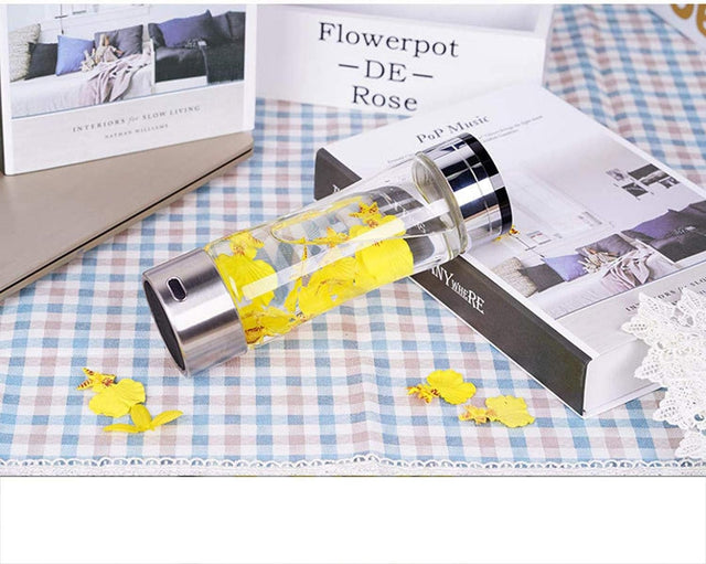 350Ml Hydrogen-Rich Water Glass Bottle 3 Minutes Electrolysis High Concentration Hydrogen Generator Cup for Outdoor Travel