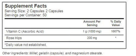 Nature'S Way Vitamin C-500 with Rose Hips 500 Mg - 100 Capsules