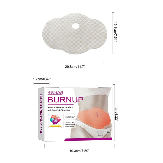 5Pcs/Box Slimming Patches Firming and Shaping Contouring Patch Belly Lifting Stickers Fat Burning Body Wrap Belly Slim Plaster