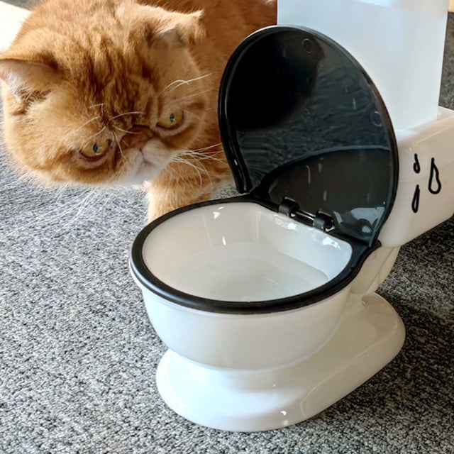 Black and Friday Deals Blueek Pet Water Dispenser Automatic Watering Station for Dogs and Cats Funny Toilet-Shaped Pet Drinking Bowl