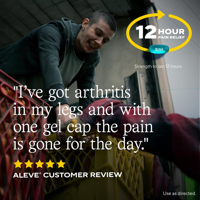 Aleve Liquid Gels Naproxen Sodium Pain Reliever, 50 Count