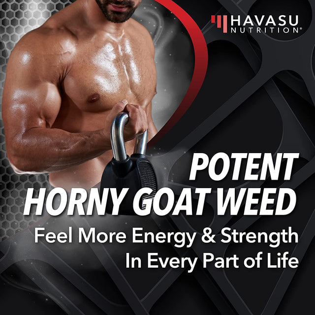 HAVASU NUTRITION L Arginine and Horny Goat Weed Bundle for Powerful Male Enhancing Supplement for Performance & Endurance Due to Increased Vascular Support