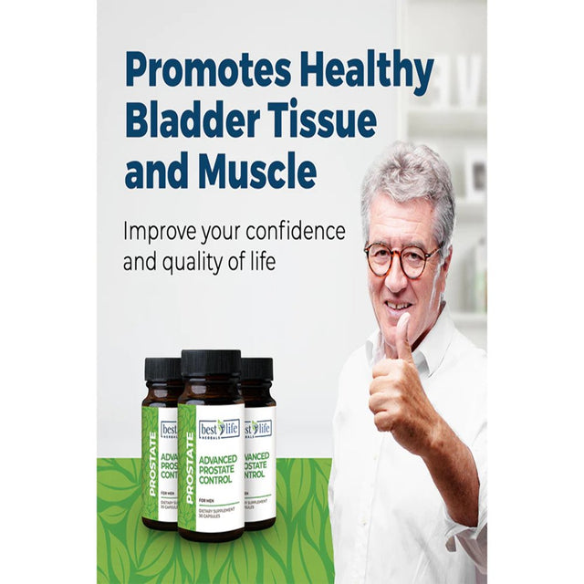 Advanced Prostate Control Supplement with Saw Palmetto for Men Experiencing Enlarged Prostate, Frequent Urination, Overactive Bladder-2 Bottles