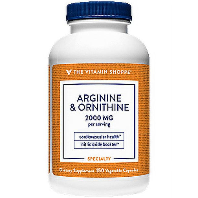 L-Arginine & Ornithine ? Nitric Oxide Booster ? 2,000 MG per Serving (150 Vegetable Capsules)