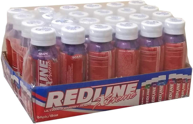 Vpx Redline Xtreme, Grape, 8 Oz Bottles, 24Count