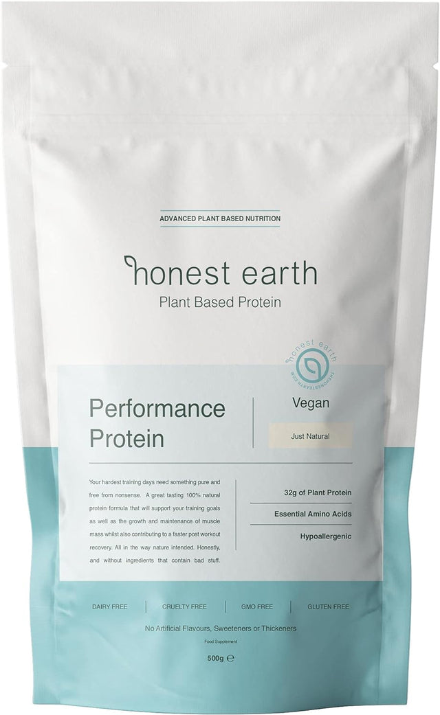 Honest Earth | Plant Based Pea Protein Powder - 100% Natural & Unflavored | 34G Protein per Serving - Just Natural (Vegan, Dairy Free, Keto Friendly, No Gums, No Sugar, Smooth Texture)