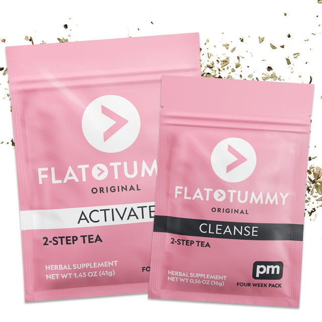 Flat Tummy Tea All-Natural Detox Tea, (4 Week Cleanse)