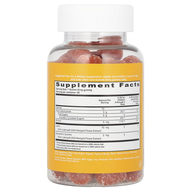 Gummiking Lutein + Zeaxanthin Gummies for Kids, Mango, 60 Gummies