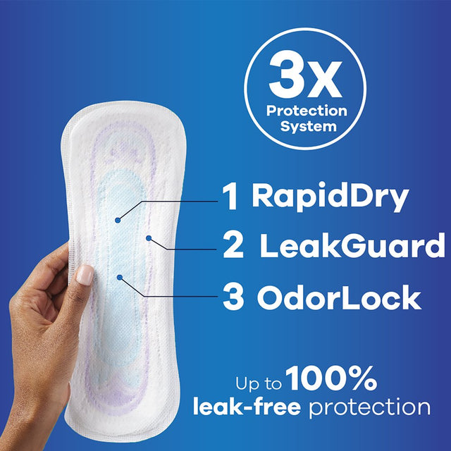 Always Ultra Thin Pads without Wings, Size 2, Long Super Absorbency, 40 CT