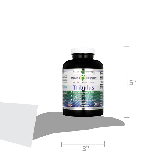 Amazing Formulas Tribulus - 1000Mg, 180 Tablets