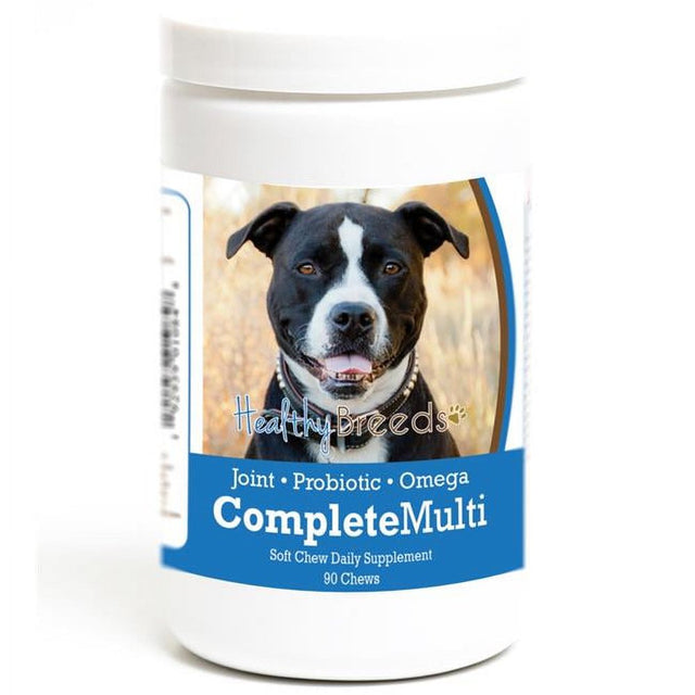 Healthy Breeds 192959010848 Pit Bull All in One Multivitamin Soft Chew - 90 Count