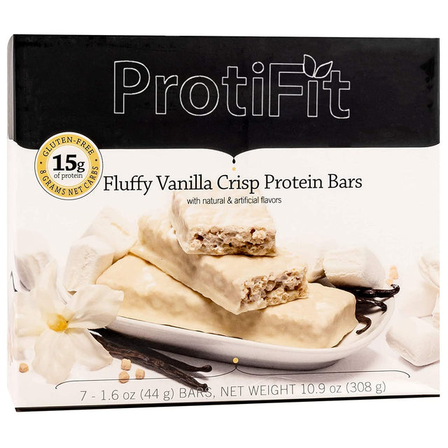Ideal Protein Compatible Proti Fit Fluffy Vanilla Crisp High Protein Bars