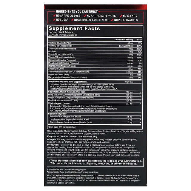 Force Factor Test X180 Alpha V2, 120 Tablets