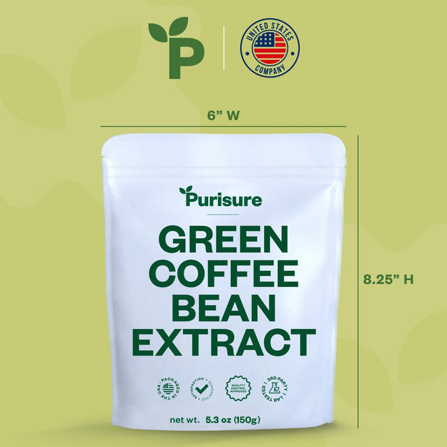 Green Coffee Bean Extract 150G, Green Coffee with Chlorogenic Acid, Body Detox and Cleanse for Women and Men, Natural Appetite Suppressant to Support Vitality and Energy, 750 Servings