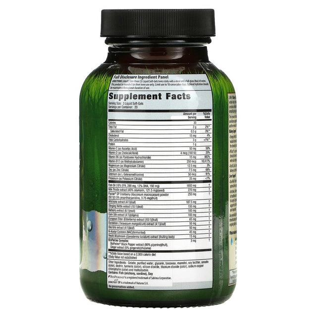 Irwin Naturals, 2 in 1 Kidney Liver Super Cleanse, 60 Liquid Soft-Gels