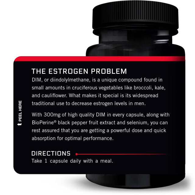 Force Factor DIM Pills to Decrease Estrogen in Men, Diindolylmethane Supplement with Key Natural Ingredients and Superior Absorption, Diindolylmethane 300Mg, Works Fast, 30 Capsules