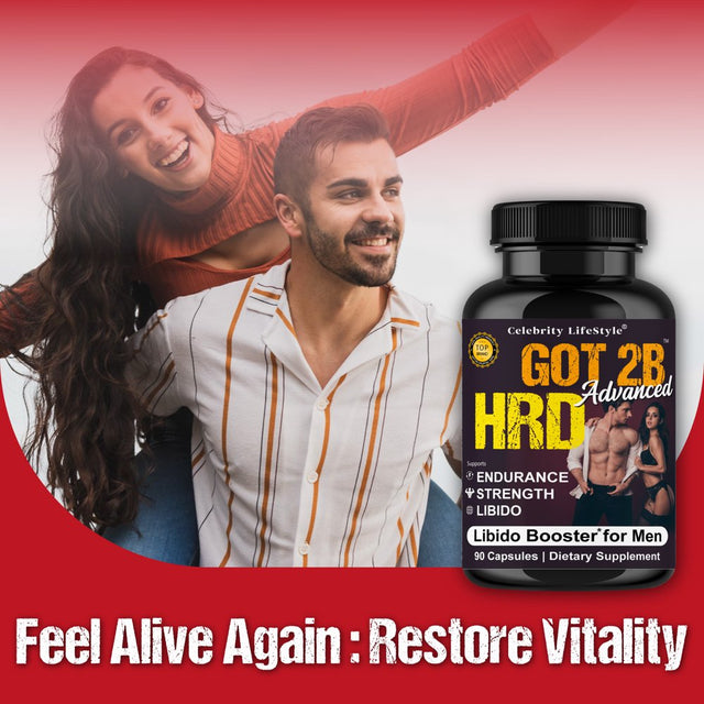 Got2Bhrd Male Testosterone Booster Vitamin Supplements, Male Energy Boosters, Libido Booster Pills 90 Count