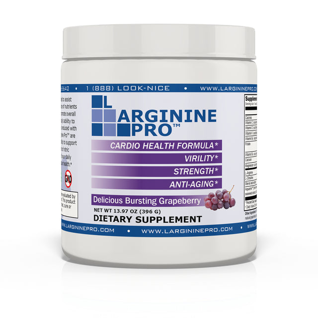 L-Arginine Pro Powder - 5500Mg L-Arginine, 1100Mg L-Citrulline Cardio Health (Grapeberry (1) Jar / Citrus Orange (1) Jar)