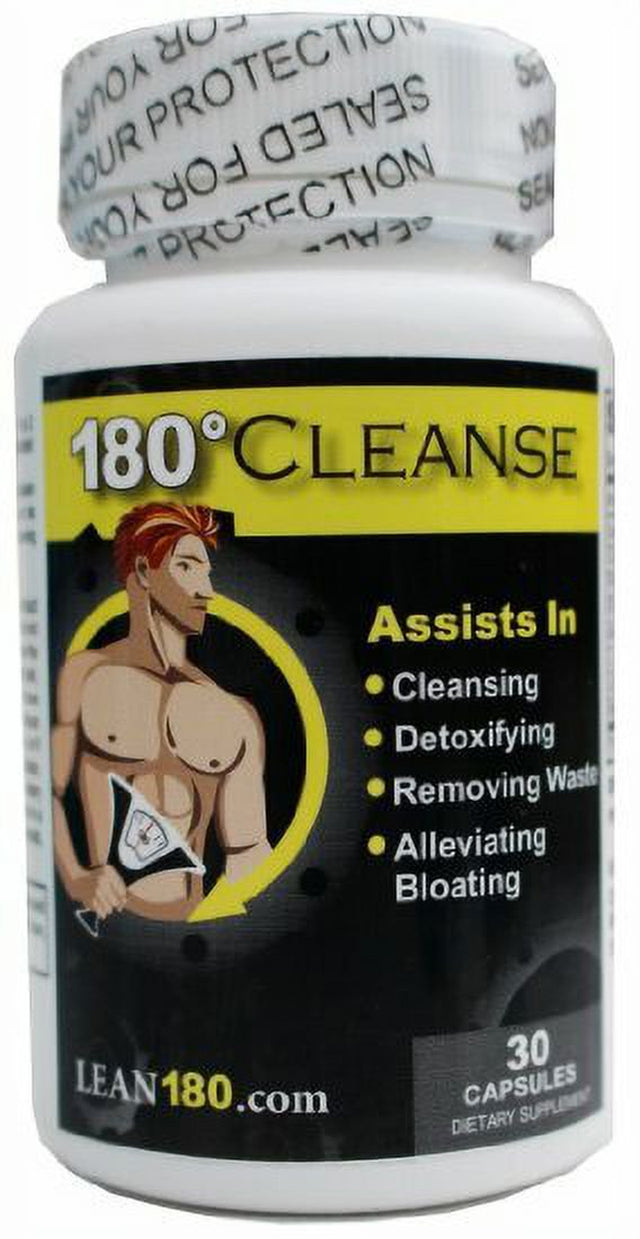 Lean 180 | All Natural Weight Loss and Cleanse Supplement, Detox Your Body, Reduce Belly Bloating, Feel Better, Slim Down, Strong, Effective 15 Day Formula (30 Capsules) - 180 Cleanse
