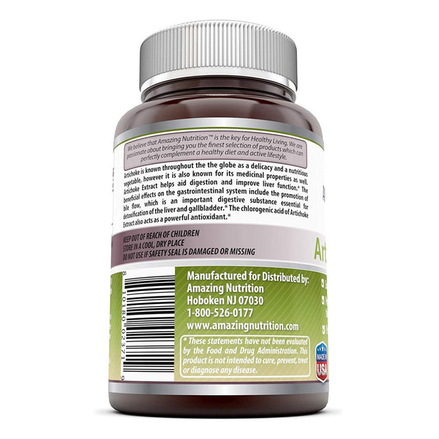 Amazing Formulas Artichoke Extract 500 Mg 180 Capsules