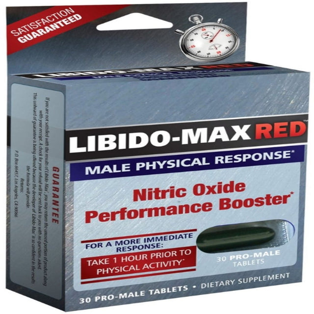 Libido-Max Red Nitic Oxide Performanc Booster Dietary Supplements, 30 Ea (Pack of 6)