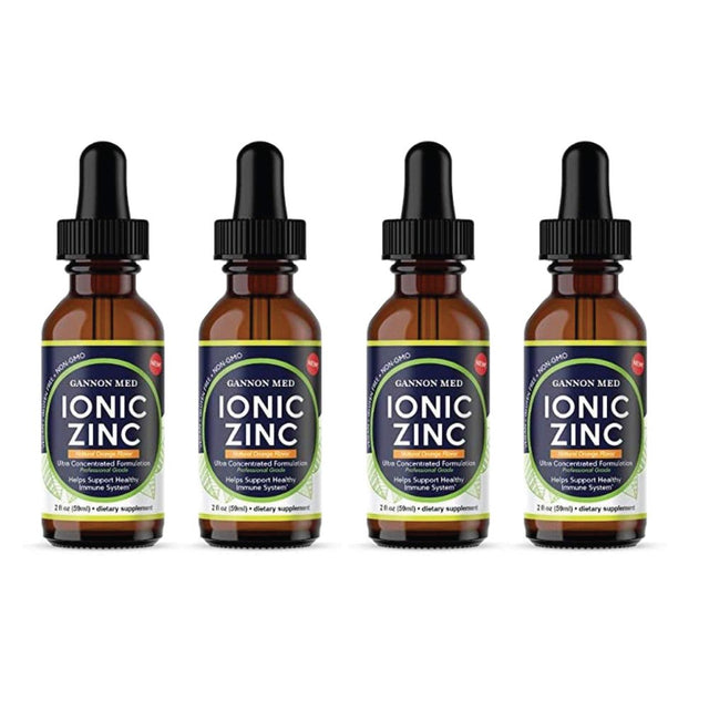Ionic Zinc Liquid Natural Orange Flavor Drops - 115+ Day Supply - Gentle on Stomach - Easy to Take - Adult & Child Serving Size - Maximum Absorption & Potency Zinc Sulfate 15 Mg - Vegan - USA (4 Pack)