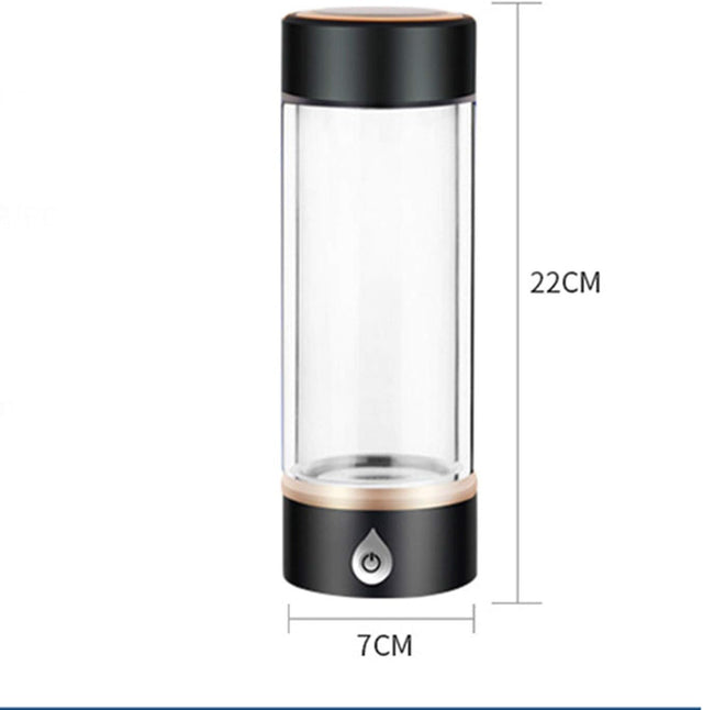 High Concentration Hydrogen-Rich Water Cup SPE Ion Membrane Alkaline Water Purifier Micro-Electrolyzed Water Glass 380Ml