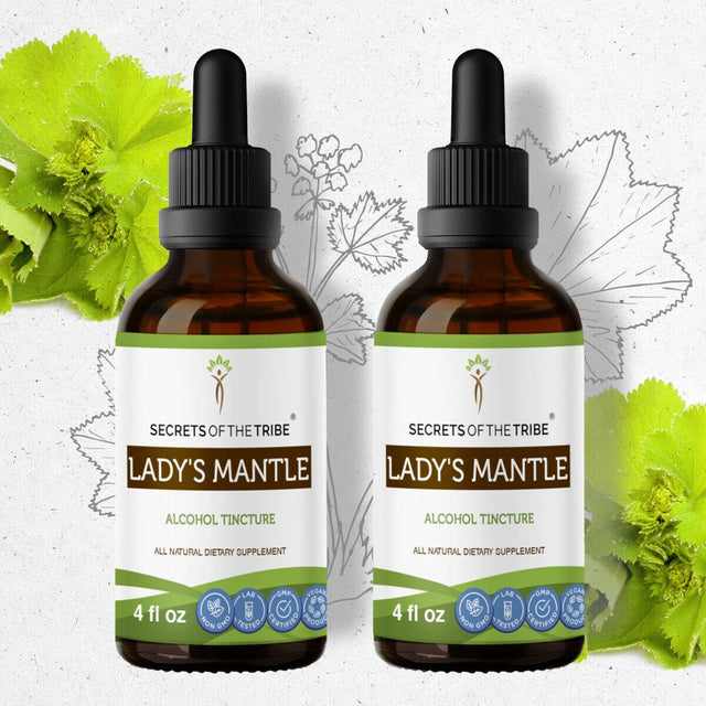 Lady'S Mantle Tincture Alcohol Extract, Organic Lady'S Mantle (Alchemilla Vulgaris) Dried Herb 2X4 Oz