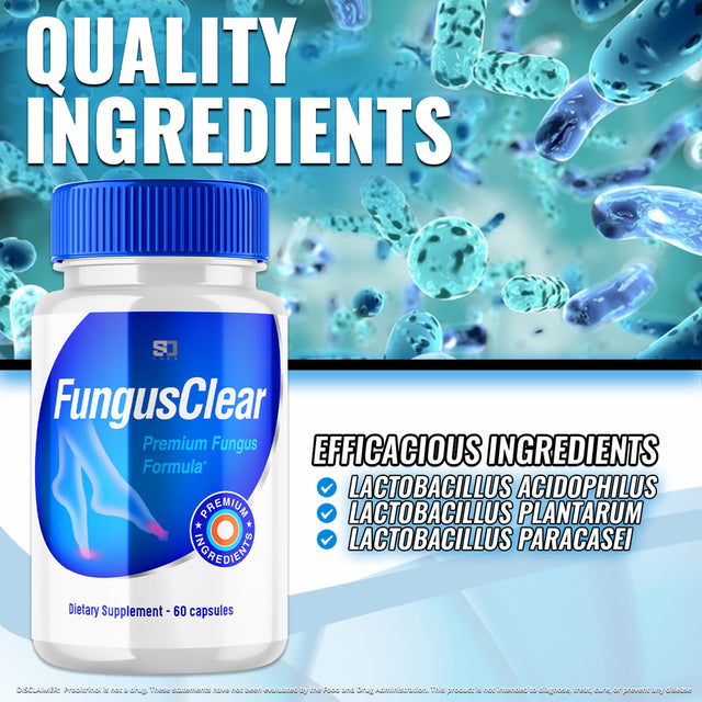 Fungus Clear - Probiotic Supplement - Supports Strong Healthy Natural Clear Toe and Finger Nails - Nail Treatment plus Eliminates Fungus - 120 Capsules (2 Pack)