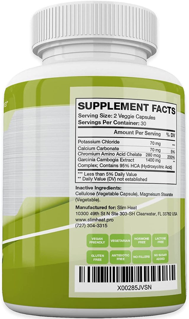 100% Pure Garcinia Cambogia Extract with 95% HCA - Manage Food Cravings - Best Carb Blocker for Women & Men - Max Strength Garcinia Cambogia Raw Diet Pills Made in USA - 60 Veggie Capsules