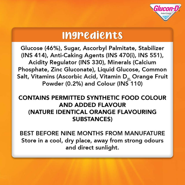 Glucon-D Immunovolt Energy Bite Tube (9 Chewable Tablets) 18Gm (Orange - Pack of 10 Tubes)