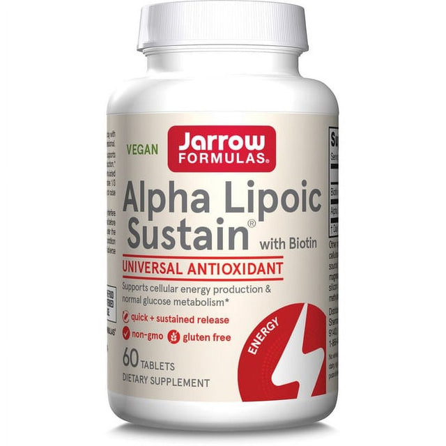 Jarrow Formulas Alpha Lipoic Sustain, Promotes Glutathione* & Antioxidant Status*, 300 Mg, 60 Sustain Tabs