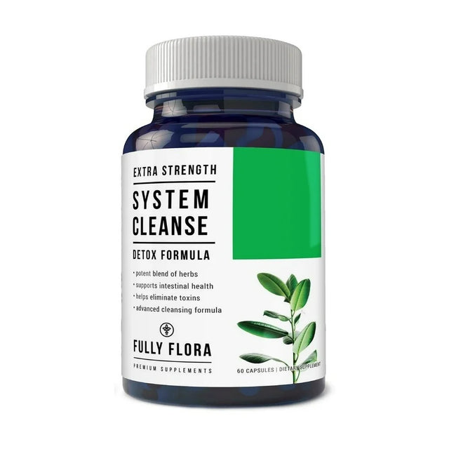 Fully Flora Extra Strength System Cleanse Detox (60 Capsules) 2 Bottles X 60 Capsules